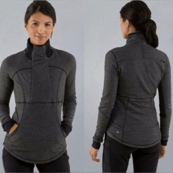 Lululemon Base Runner 1/2 Zip Pullover in Herringbone Pattern. Size 6. - Picture 3 of 10